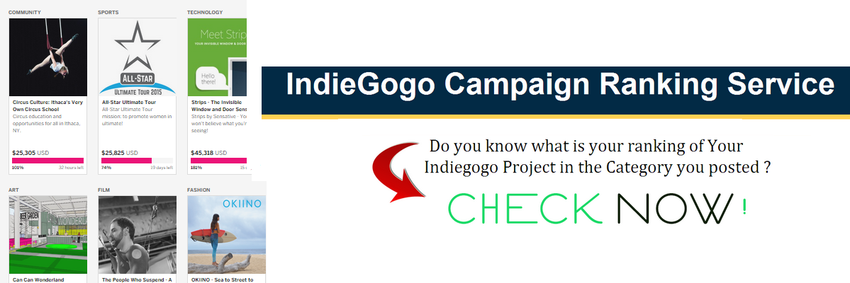 Indiegogo Rank banner