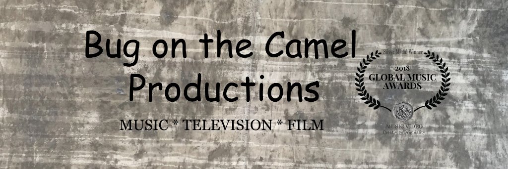 Bug on the Camel Productions banner