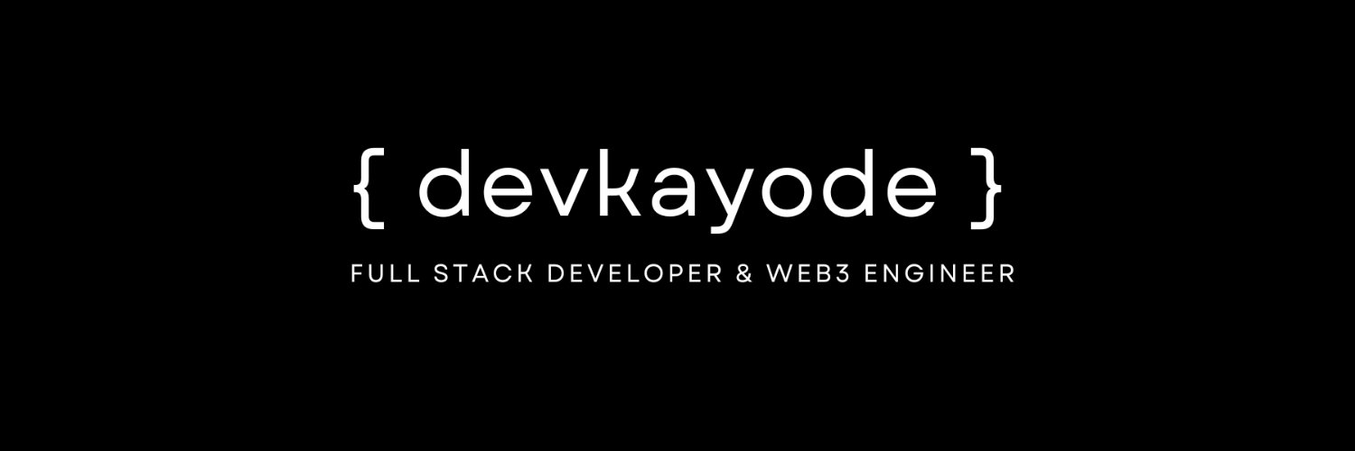 devkayode's profile banner image