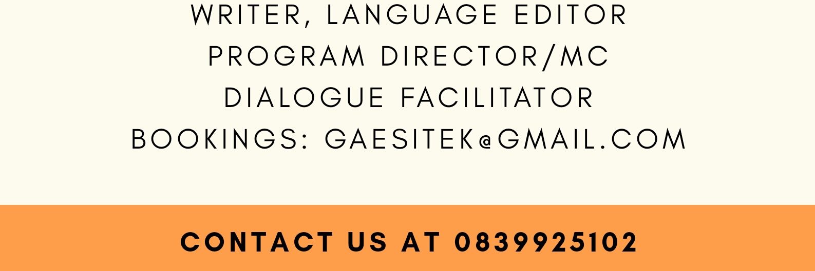 Morwesiemang Mmaphala banner