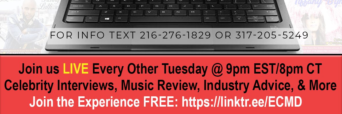 ECMDexperience EVERY OTHER TUES 9pm est / 8pm cst banner