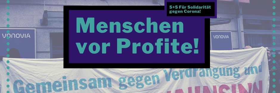 Dresdner Aktionsbündnis „Mietenwahnsinn stoppen“ banner