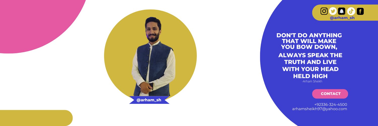 Arhamsheikh7's profile banner image
