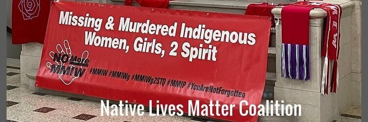 Native Lives Matter banner