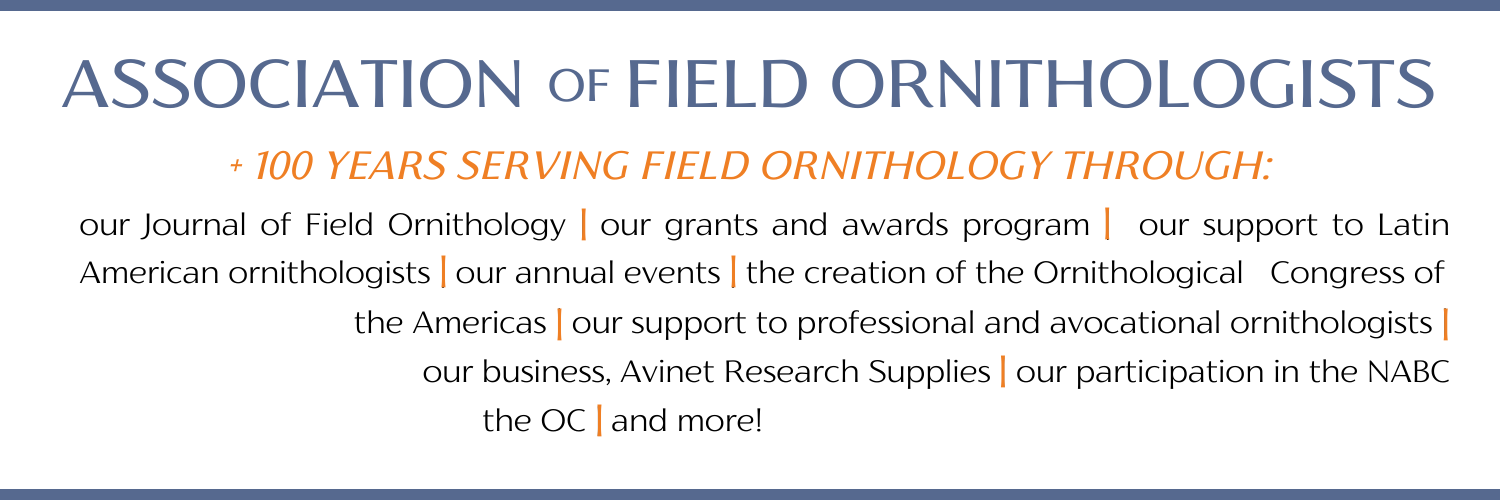Association of Field Ornithologists banner