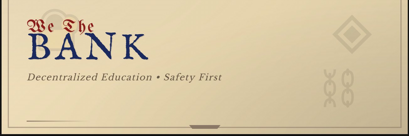 We The Bank banner