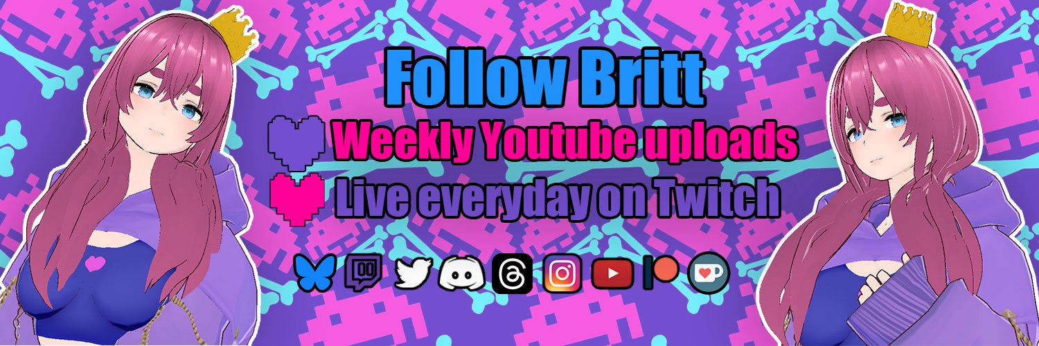 Britt Streams 8PM EST 👑🩷 banner