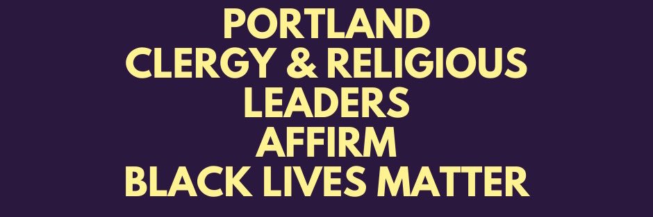 ↙↙↙PDX Interfaith Clergy Resistance banner