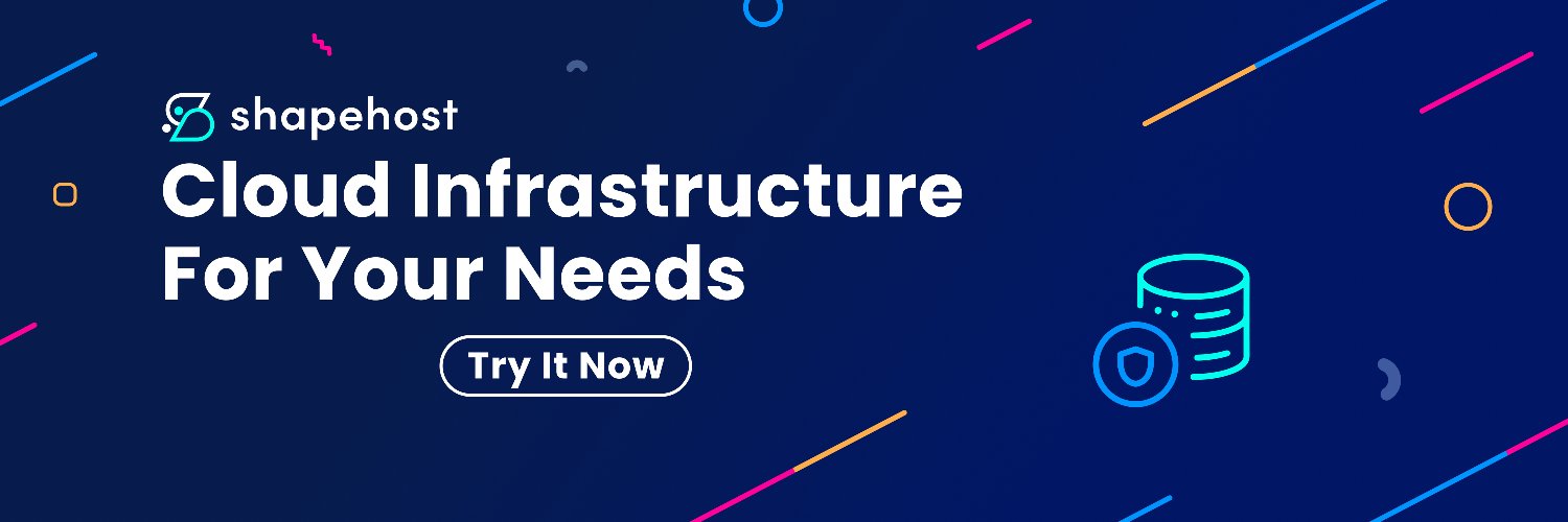 Shapehost's banner