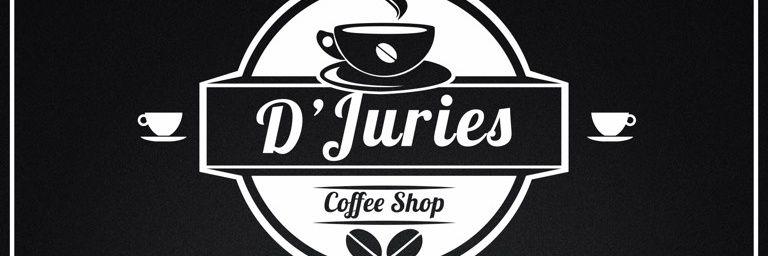 D'juries coffee shop banner