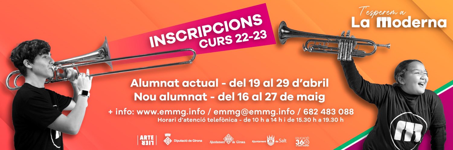 La Moderna. L’Escola de Música Moderna de Girona banner