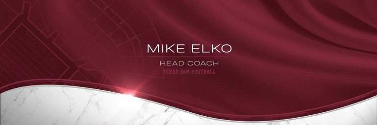 Coach Mike Elko banner