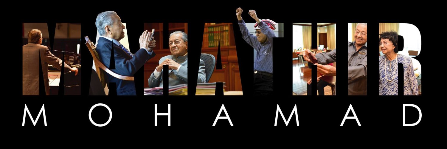 Dr Mahathir Mohamad's banner