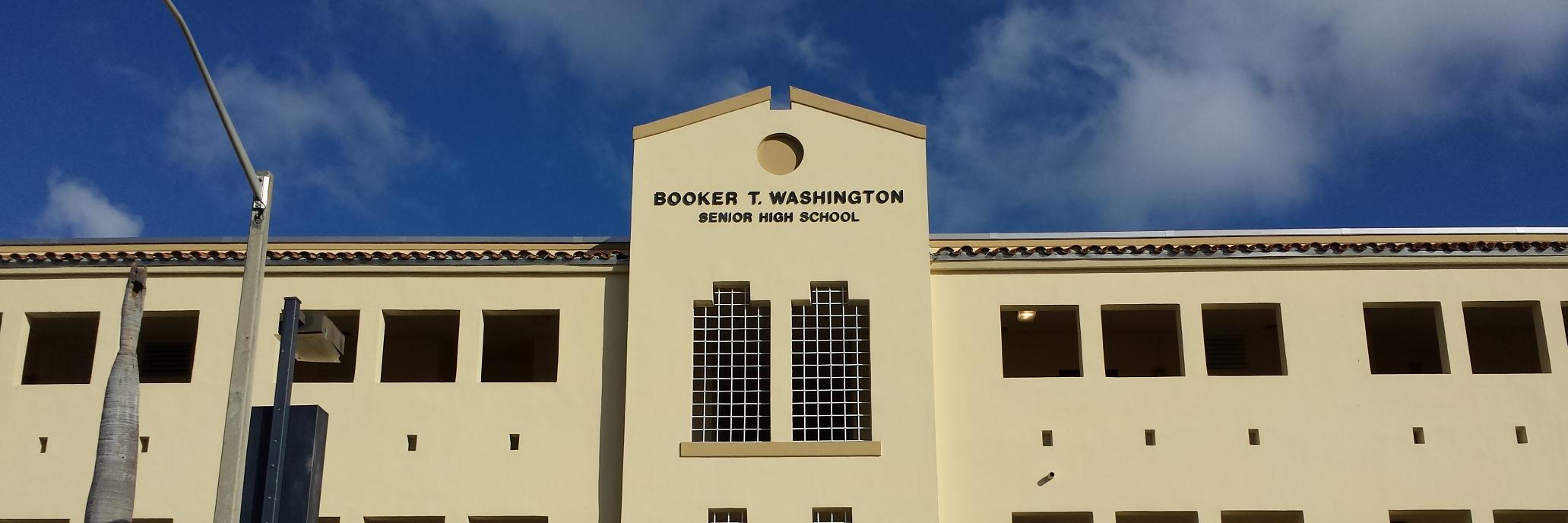 The Historic Booker T. Washington Sr. High School banner