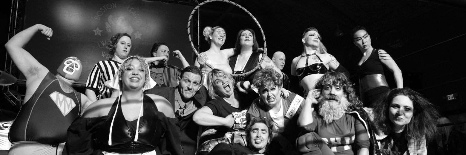 Boston League of Wicked Wrestlers banner