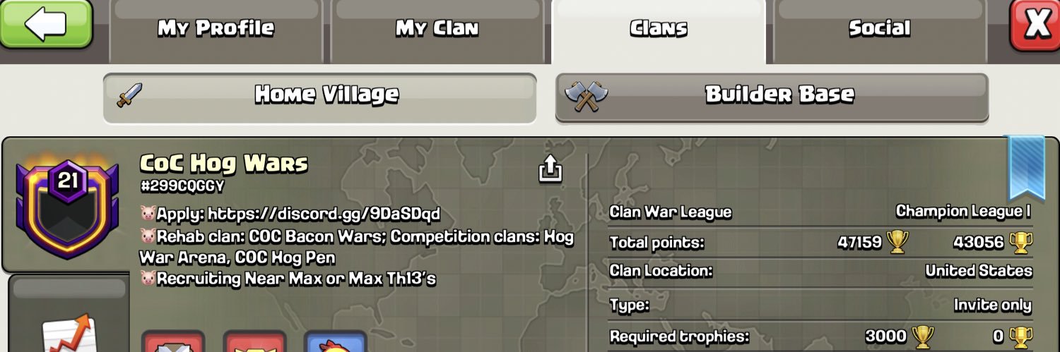 CoC Hog Wars (@cochogwars) / Posts / X