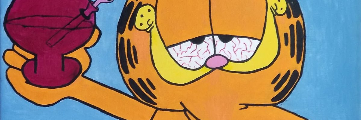 glass bong for garf's banner