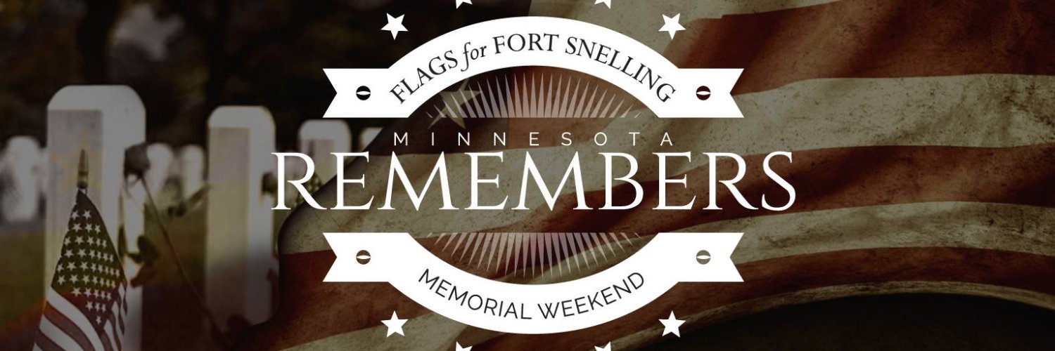 Flags for Fort Snelling banner