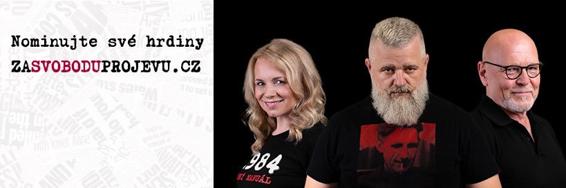 Společnost pro obranu svobody projevu's banner