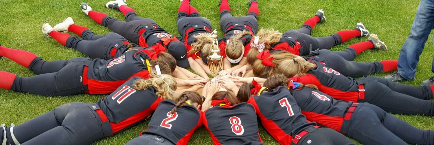 Red Devils Softball banner