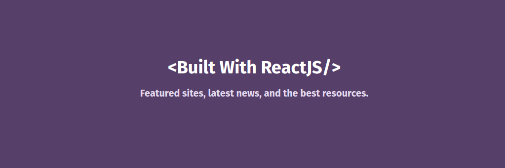 builtwithreact's profile banner image