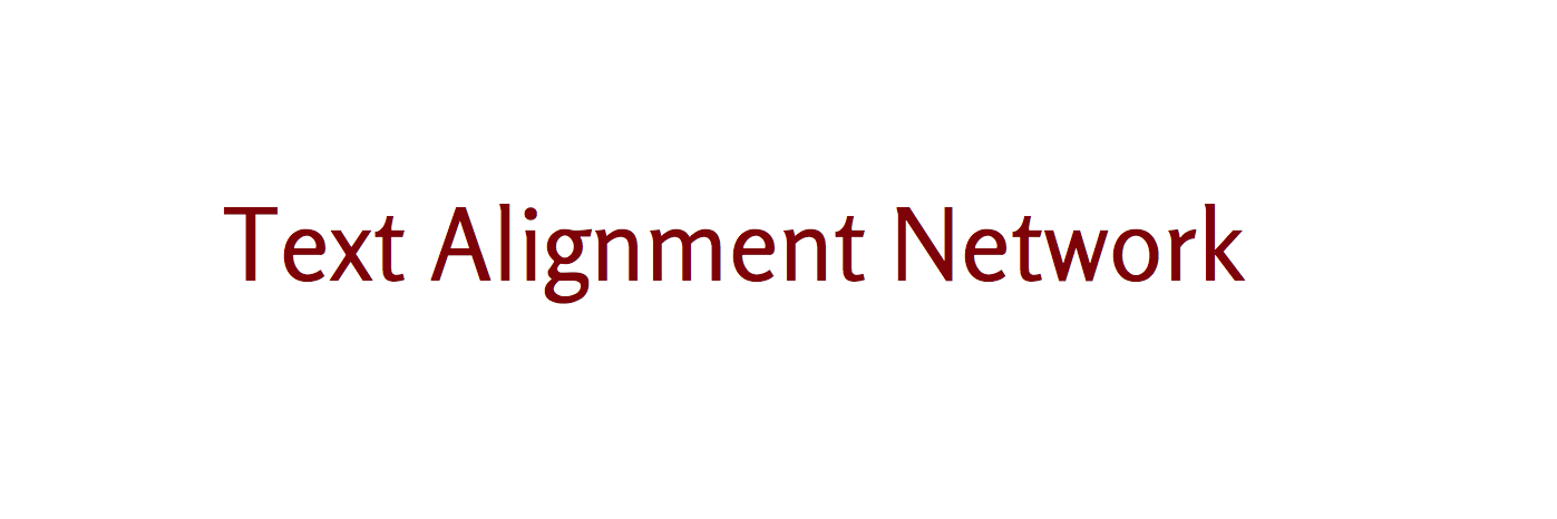 Text Alignment Netw. banner