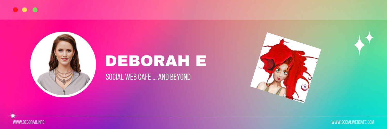 Deborah E, Pro Podcaster/Videographer #SocialCafe banner