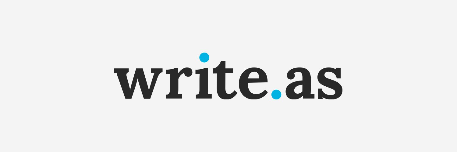 Write.as · @write_as@writing.exchange banner