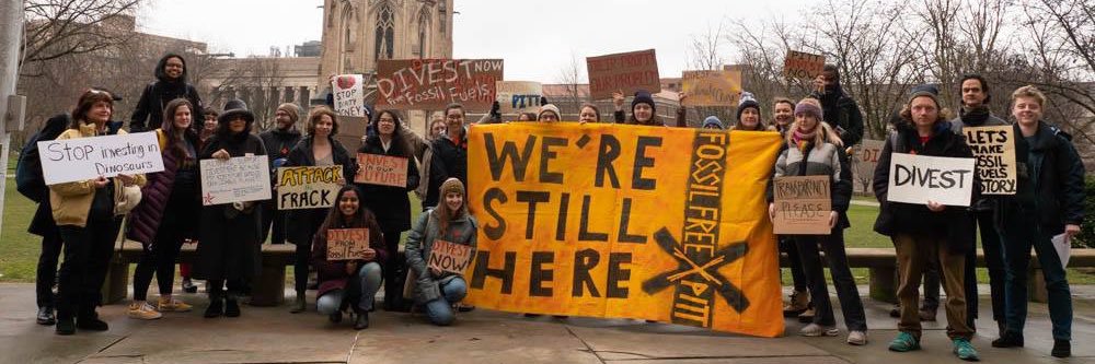 Fossil Free Pitt banner