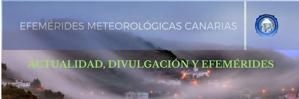 Efemérides Meteorológicas Canarias Profile Banner