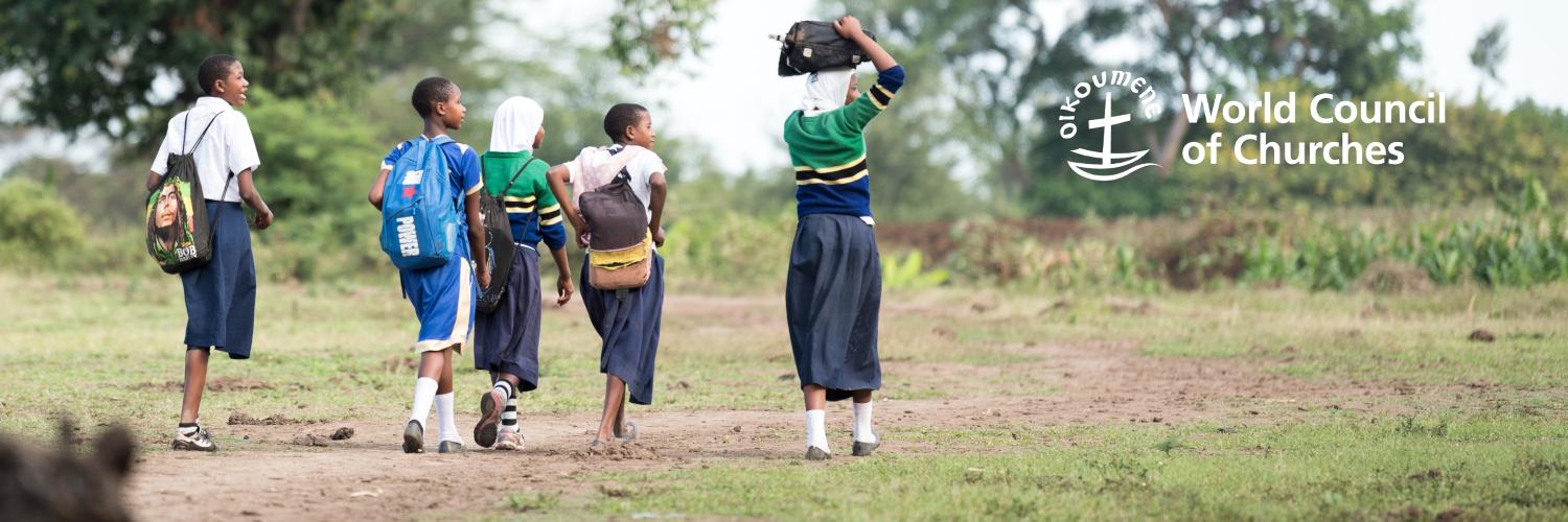 World Council of Churches initiative for children banner