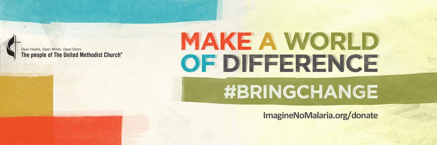 Imagine No Malaria banner