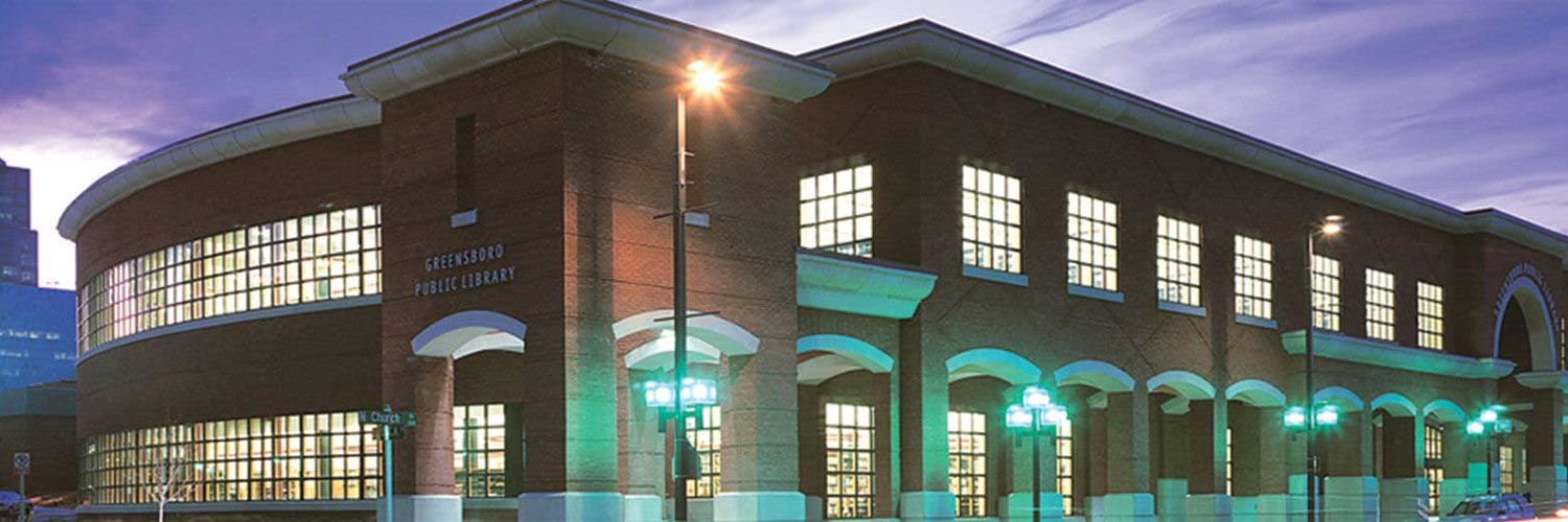 Greensboro Public Library's banner