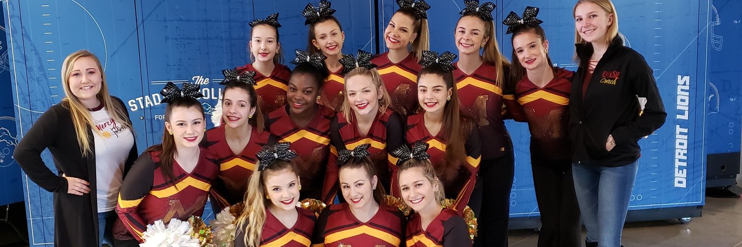 Mercy Varsity Pompon banner