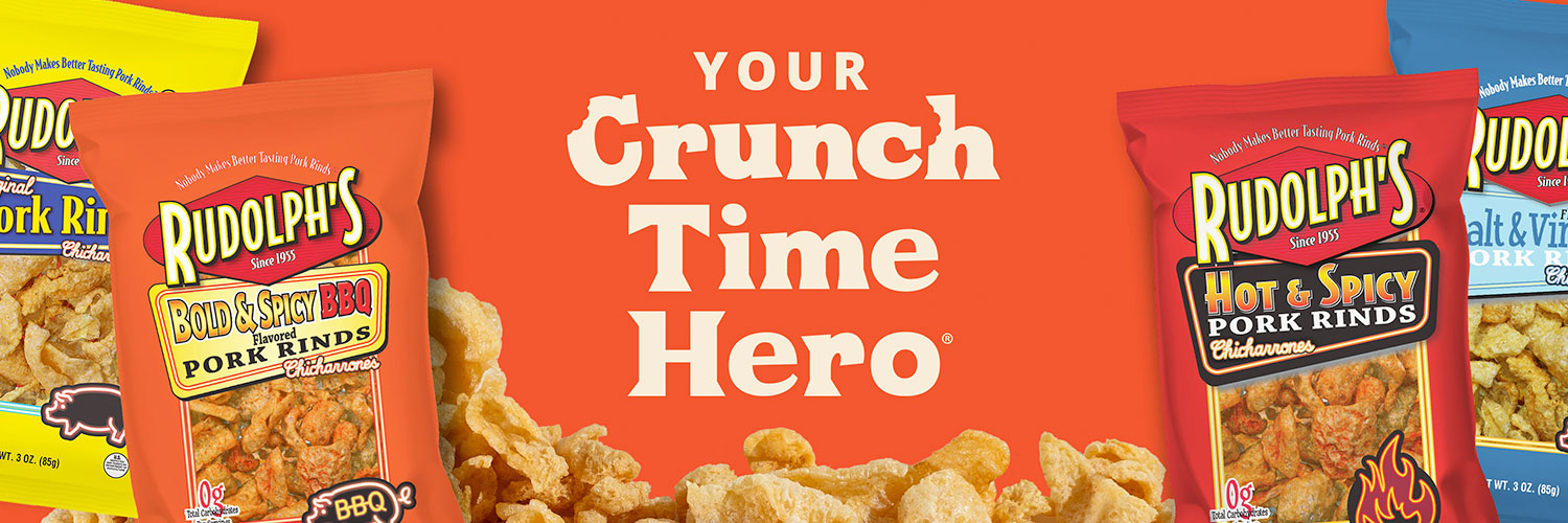 Rudolph's Pork Rinds banner