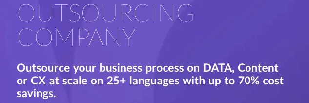Ethical and Multilingual outsourcing company / BPO banner