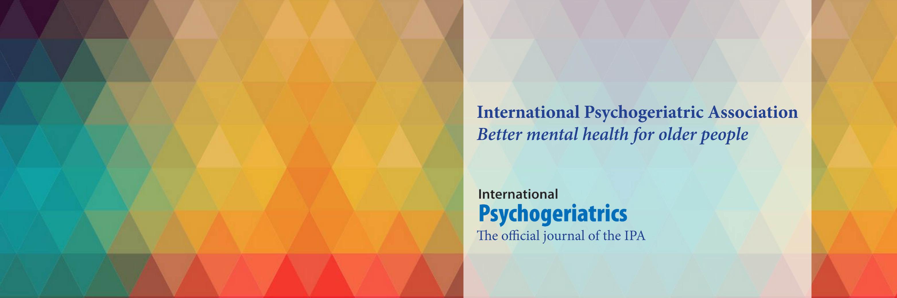 International Psychogeriatrics banner