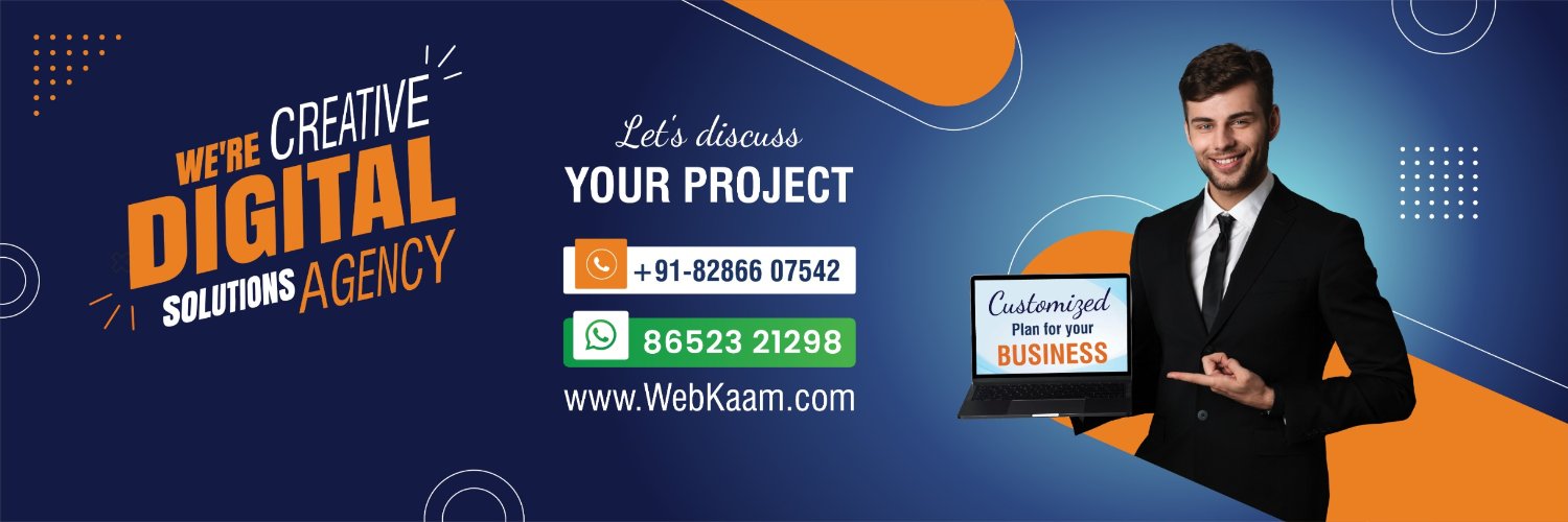 WebKaam's profile banner image