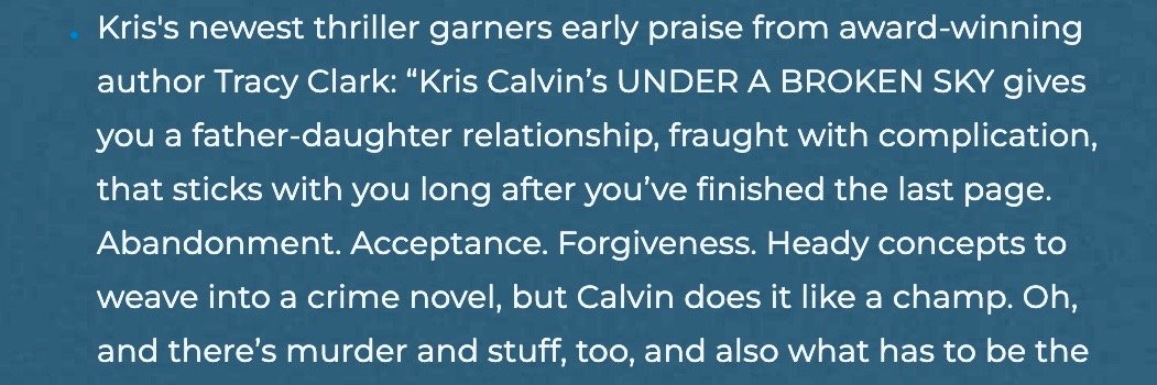 Kris Calvin banner