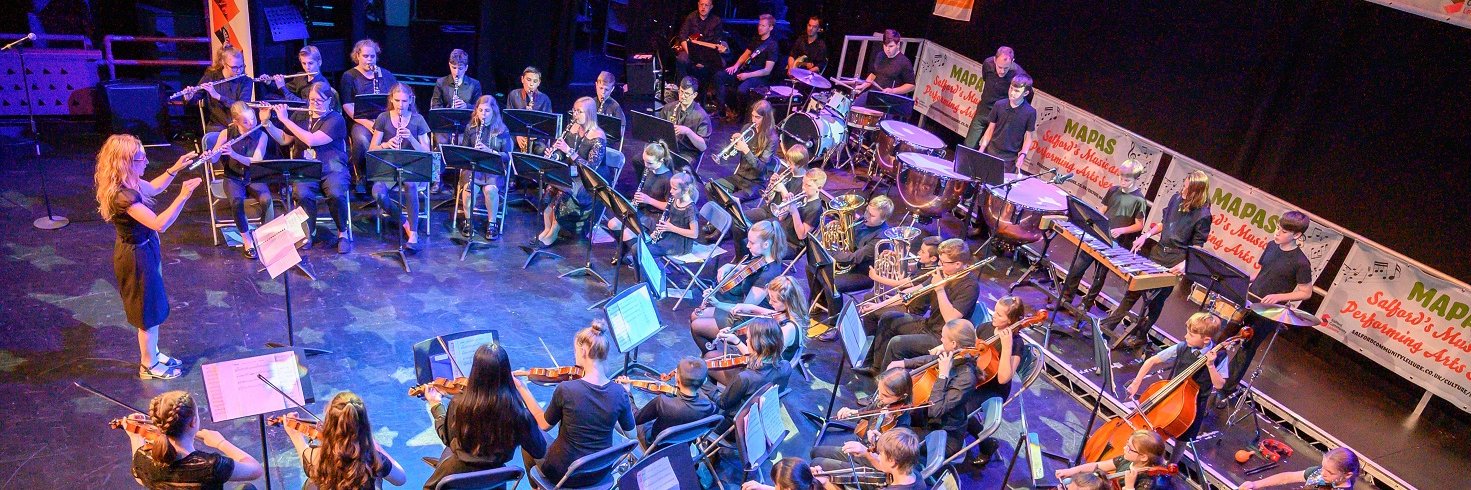 Music and Performing Arts Salford banner