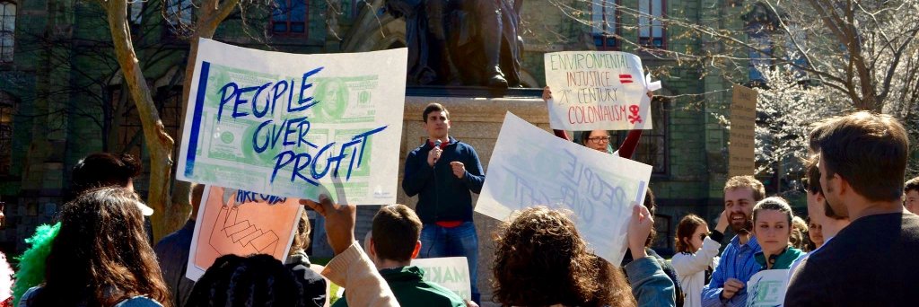 Fossil Free Penn banner