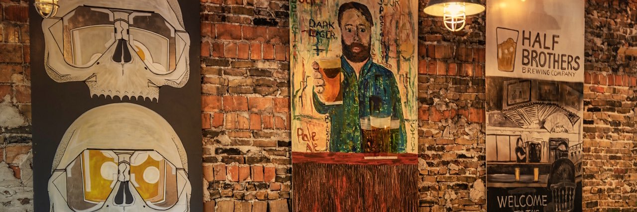 HALF BROTHERS BEER banner