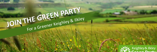 Keighley  & Ilkley Green Party banner
