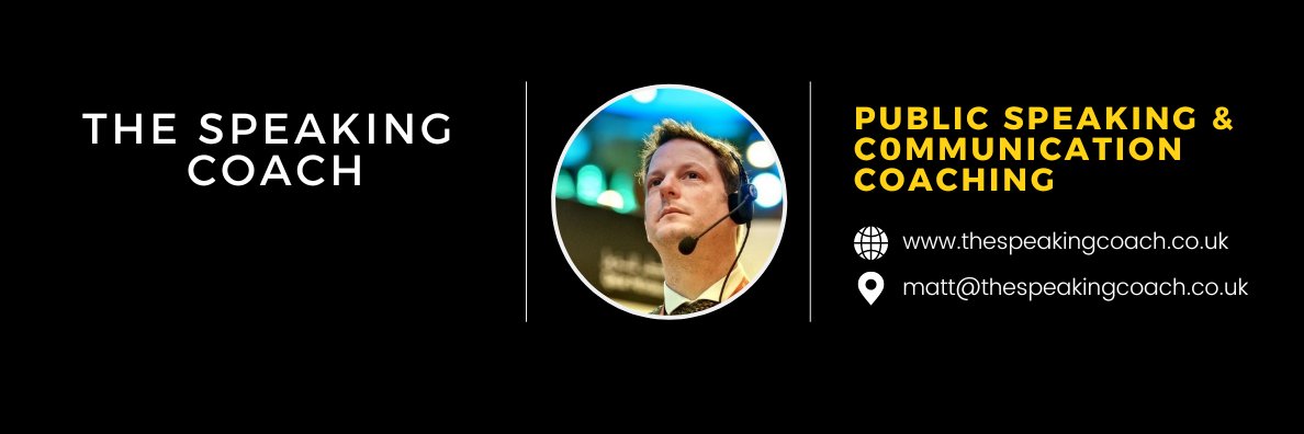 The Speaking Coach (Matt Matheson) banner