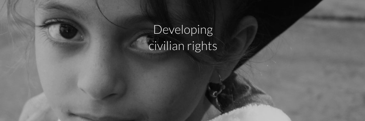 Ceasefire Centre for Civilian Rights's banner