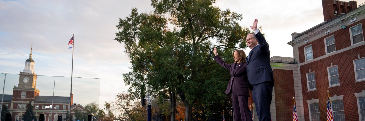 Kamala Harris's banner