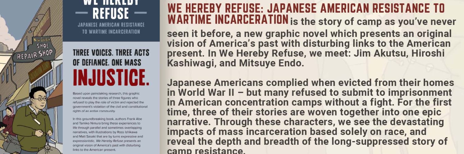 WE HEREBY REFUSE: a graphic novel banner