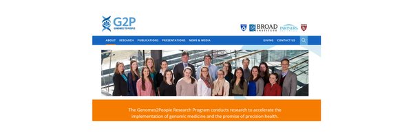 Genomes2People Profile Banner
