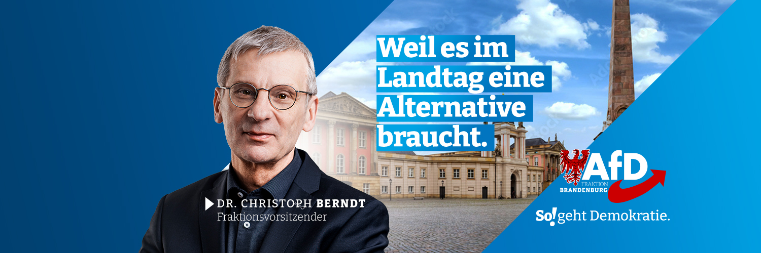 AfD-Fraktion Brandenburg's banner