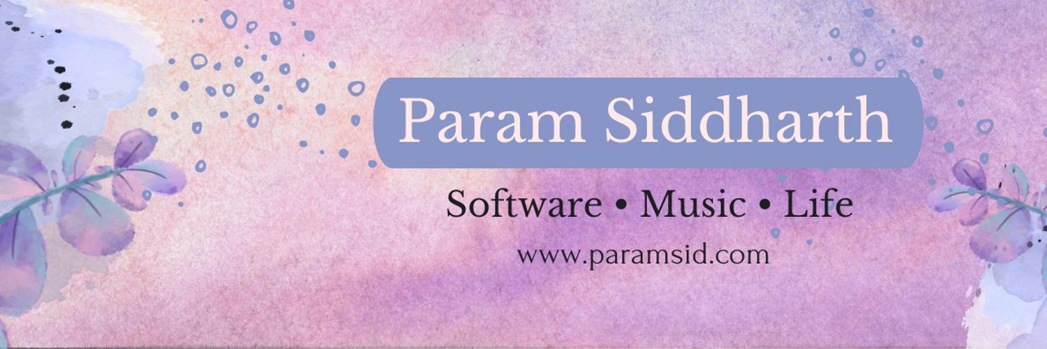 Param Siddharth Manu (𑂣𑂩𑂧) Profile Banner